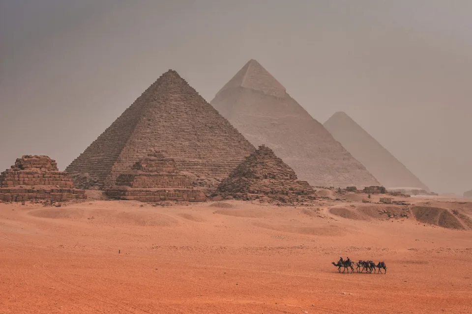 Egyptian pyramids — a visual metaphor for building a strong foundation